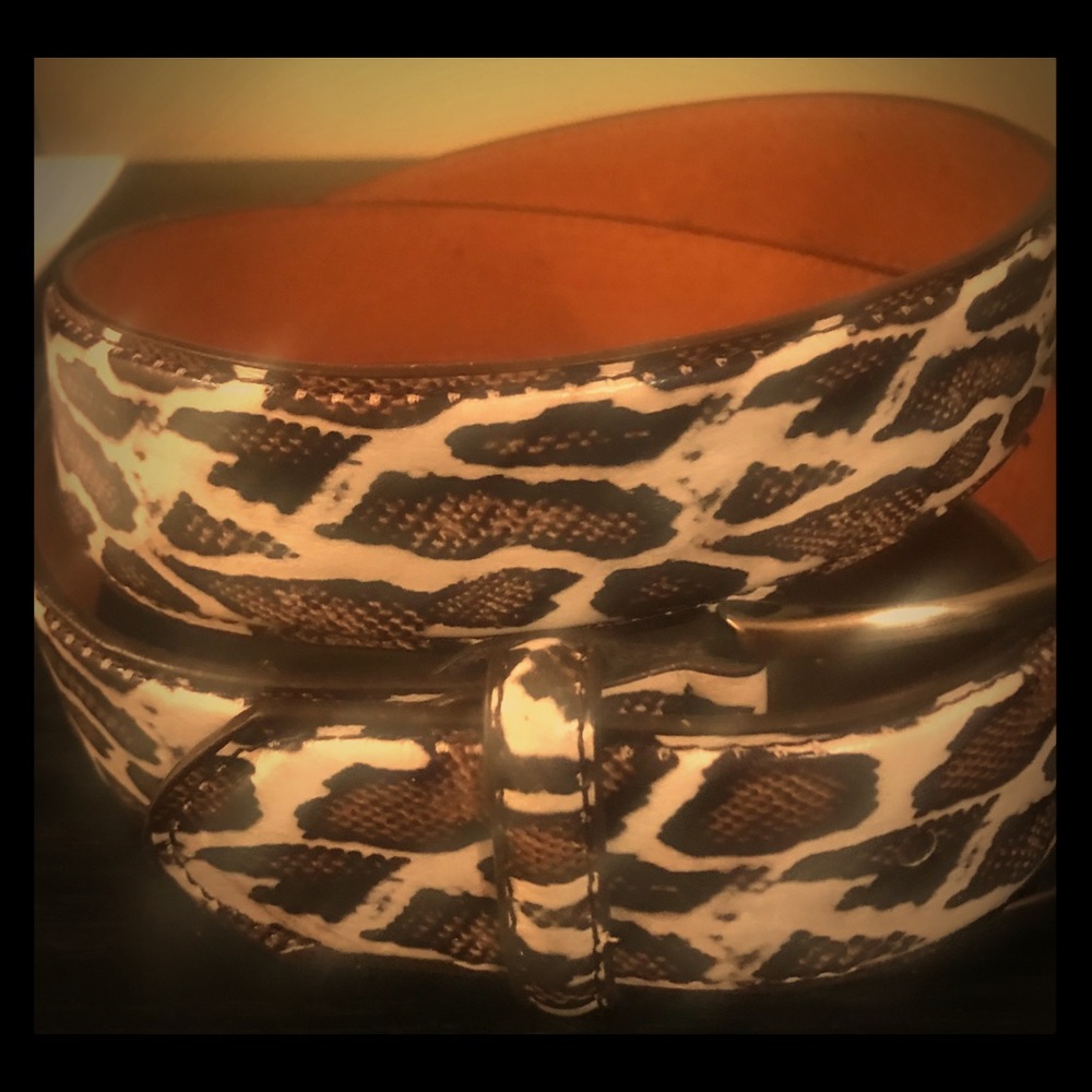 Men’s Snakeskin Leather Belt